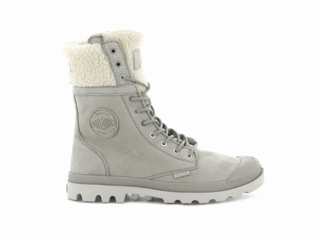 Palladium Baggy Pilot Wt Women's Boots Grey (VIMF40981)